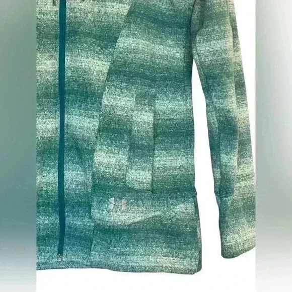 Under Armour Women's Wintersweet Full Zip Fleece Jacket Hoodie Green Sz Medium - Picture 2 of 11